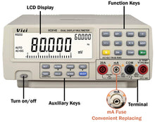 Load image into Gallery viewer, Bench Digital Multimeter with Software for Function Generator via RS-232 Computer Interface (VC8145)
