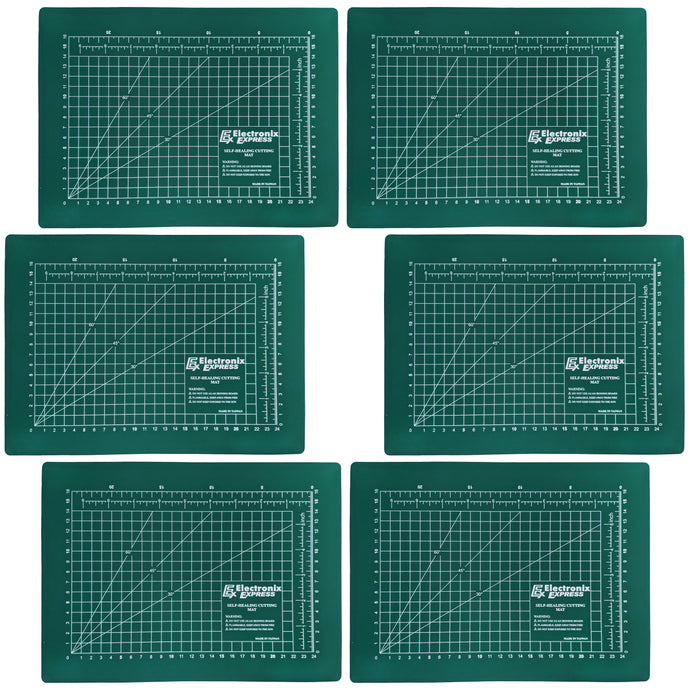 6 Pack Metric Self Healing Cutting Mat, 22cm x 30cm (11.81