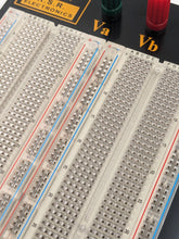Load image into Gallery viewer, Premium 1,660 Tie Point Solderless Clear Breadboard with 140 Piece Jumper Wire Kit, 3 Binding Posts, Metal Backing (8.7&quot; x 5.9&quot;)
