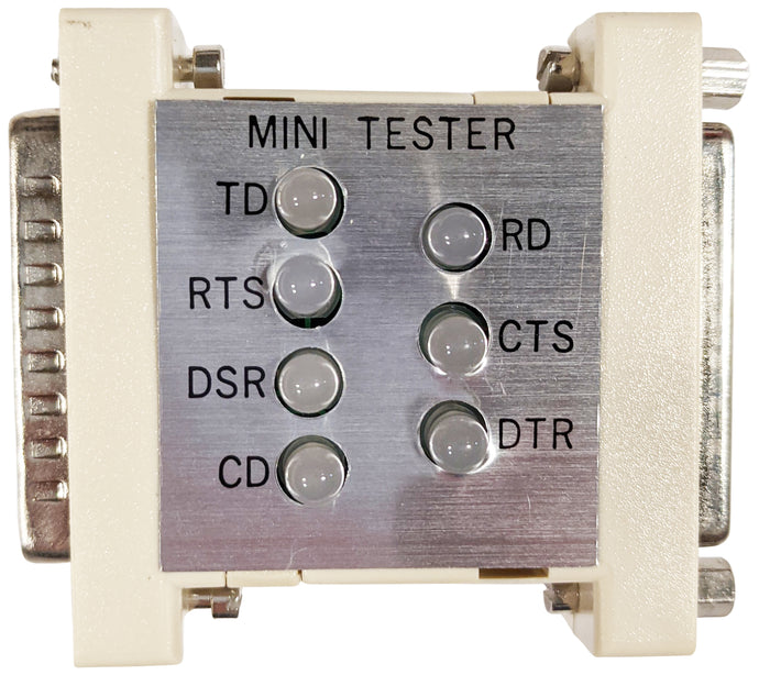 RS-232 Mini Tester, Monitors RN 2, 3, 4, 5, 6, 8, and 20