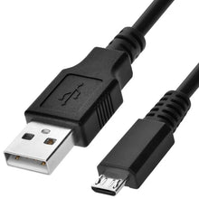 Load image into Gallery viewer, 1.5 Foot Black USB-A to Micro USB-B 2.0 Cable - 5-Pin, 28/28AWG
