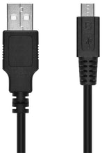 Load image into Gallery viewer, 1.5 Foot Black USB-A to Micro USB-B 2.0 Cable - 5-Pin, 28/28AWG
