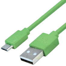 Load image into Gallery viewer, Green 11.8-inch USB Type A Male to Micro Type B Male USB Cable - Compatible with Microbit
