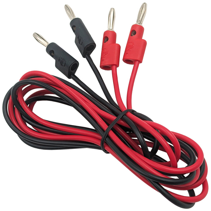 5 Foot Banana to Banana Lead Set (Includes 1 Red and 1 Black, 60