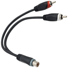 Load image into Gallery viewer, RCA Female to Dual RCA Male Y-Adapter Cable, 6-Inch Length
