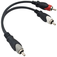 Load image into Gallery viewer, RCA Male to Dual RCA Male Y-Adapter Cable, 6-Inch Length
