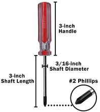 Load image into Gallery viewer, #1 Phillips Screwdriver with 3&quot; Shaft, 6&quot; Overall Length
