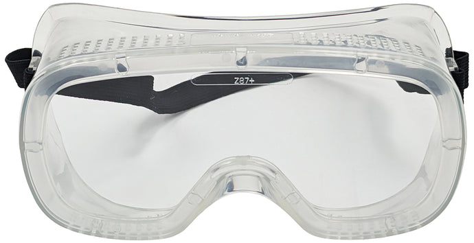 Clear Safety Goggles with Adjustable Strap, Meets ANSI Z87+ Standards