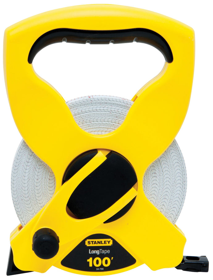 Stanley 100 Foot Tape Measure, Open Reel, 1/2-inch Width Fiberglass Long Tape (34-790)