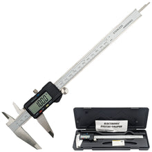 Load image into Gallery viewer, 8-inch Digital Caliper - Measures Inside, Outside, Depth, and Step from .001&quot; to 8&quot; (0.01mm to 200mm), Inches and Millimeters Conversion, Includes Carrying Case
