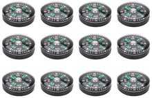 Load image into Gallery viewer, 12 Pack 20mm Button Compass for DIY Paracord Survival Bracelets, Camping, Hiking
