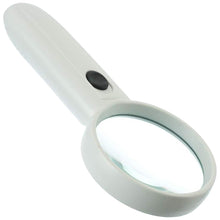 Load image into Gallery viewer, 2.5&quot; Diameter Handheld Illuminated Magnifying Glass with 2 LEDs, 3X Magnification Power
