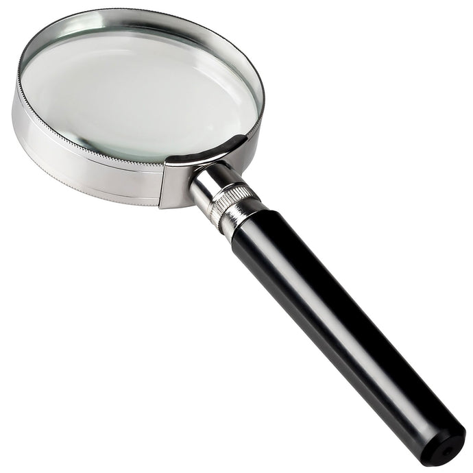 Magnifying Glass 3X Magnification, 2 Inch Diameter with Black Plastic Handle (7-1012)