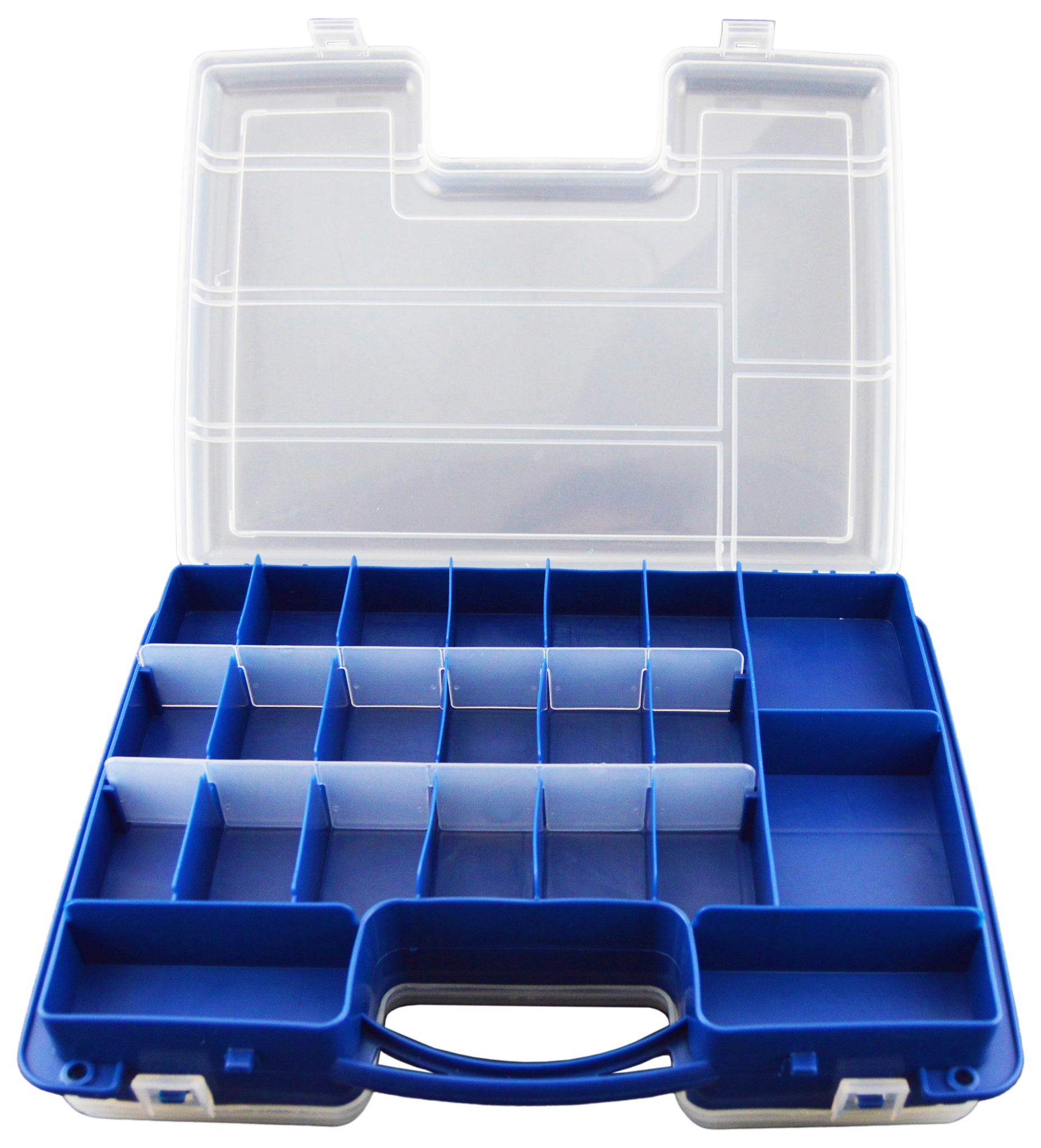 Portable Hobby Storage Box with Latching Lid and Handle, 14