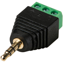 Load image into Gallery viewer, 5 Pack Stereo Plug 3.5mm Male Jack to 3 Pin Screw Terminal Connector
