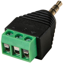 Load image into Gallery viewer, 5 Pack Stereo Plug 3.5mm Male Jack to 3 Pin Screw Terminal Connector
