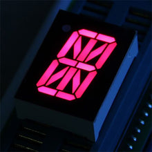 Load image into Gallery viewer, 4 Pack 0.8 inch (20mm) 16 Segment Single Digit Alphanumeric Display, Red, Common Cathode
