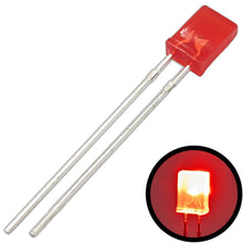 Load image into Gallery viewer, Red Rectangular LED, Diffused Lens (5mm x 2mm x 7mm)
