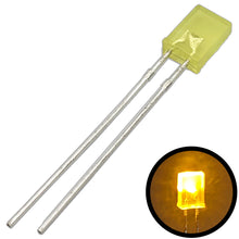 Load image into Gallery viewer, Yellow Rectangular LED, Diffused Lens (5mm x 2mm x 7mm)
