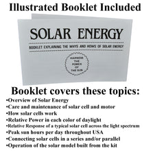 Load image into Gallery viewer, Educational Solar Energy Science Project Kit with Solar Panel, Motor, Guidebook
