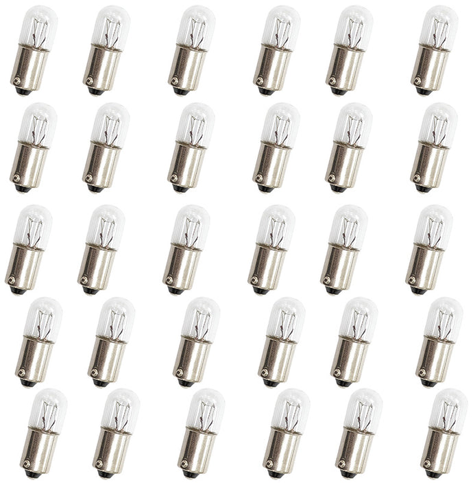 30 Pack T-1 3/4 Miniature Incandescent Lamp with Bayonet Base 28V, 170mA (AML-313)