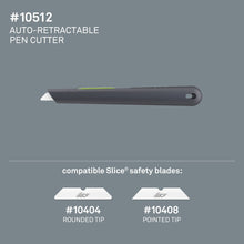 Load image into Gallery viewer, Slice Pen Cutter, Auto-Retractable Ceramic Blade, Safety Knife, Stays Sharp up to 11x Longer Than Steel Blades (10512)
