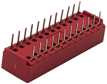 Load image into Gallery viewer, DIP Switch with 12 Switches, 24-Pin, SPST, Red Color, 32.6mm x 9.6mm x 7.4mm
