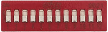 Load image into Gallery viewer, DIP Switch with 12 Switches, 24-Pin, SPST, Red Color, 32.6mm x 9.6mm x 7.4mm
