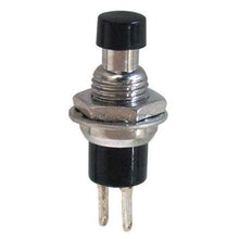 Load image into Gallery viewer, 10 Pack Normally Closed Momentary Switch, Round Black Button, Panel Mount with Solder Lug Termination
