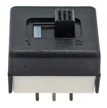 Load image into Gallery viewer, DPDT Mini Slide Switch with PC Leads on 0.1&quot; Center and 0.2&quot; Row - Ideal for Breadboards
