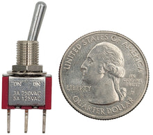 Load image into Gallery viewer, Miniature On-On SPDT Toggle Switch, 3-Pin PC Lead Termination
