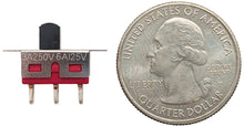 Load image into Gallery viewer, SPDT On-Off-On Mini Slide Switch with 3 Solder Lug Terminals (0.24&quot; x 0.50&quot;)
