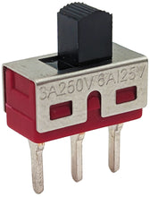 Load image into Gallery viewer, SPDT On-On Mini Slide Switch with PC Leads, 3 Pins (0.24&quot; x 0.50&quot;)
