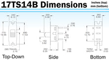 Load image into Gallery viewer, SPDT On-Off-On Mini Slide Switch with 3 Solder Lug Terminals (0.24&quot; x 0.50&quot;)
