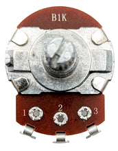 Load image into Gallery viewer, 8 Pack 1K Ohms Potentiometer, 1/2W, Panel Mount, Single Turn, Serrated Shaft
