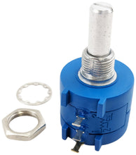 Load image into Gallery viewer, 10KΩ 2W Multiturn Potentiometer, 10 Turns, Slotted Shaft, Panel Mount
