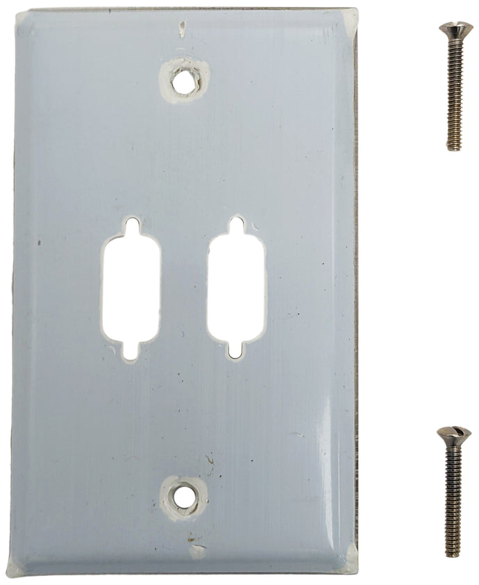 Stainless Steel Wall Plate with Dual DB9 Holes (2.73