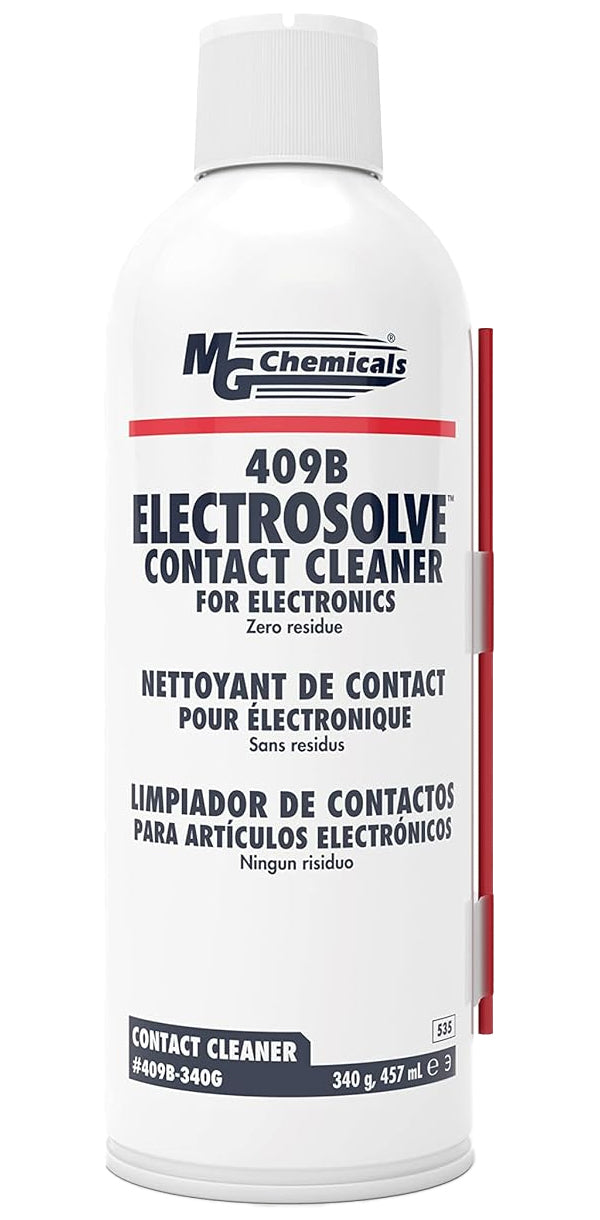 MG Chemicals 409B Electrosolve Zero Residue Electronic Contact Cleaner, Clear 15.45 Fl Oz (409B-340G)