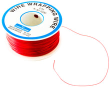 Load image into Gallery viewer, 1,000 Feet Red 30 Gauge Solid Kynar Wire Wrap Wire, Tinned Copper, PVDF Insulation
