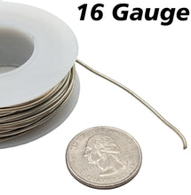 Load image into Gallery viewer, 25 Feet 16 Gauge Silver Color Tinned Copper Crafting Wire, Uninsulated
