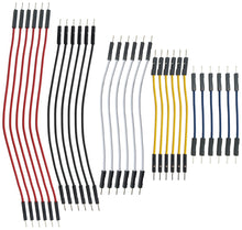 Load image into Gallery viewer, 30 Piece Set of Male to Male Breadboard Jumper Wire, Lengths of 3&quot; to 7&quot;, Assorted Colors
