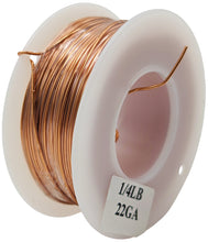 Load image into Gallery viewer, 1/4 Pound 22 Gauge Copper Magnet Wire, Approx. 125 Feet Length
