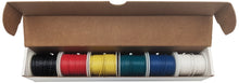 Load image into Gallery viewer, Solid 24 Gauge Hook Up Wire Kit - Includes 6 Different Color 100 Foot Spools, Tinned Copper, PVC Insulated
