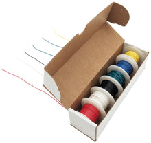 Load image into Gallery viewer, Stranded 26 Gauge Hook Up Wire Kit - Includes 6 Different Color 25 Foot Spools, Tinned Copper, PVC Insulated
