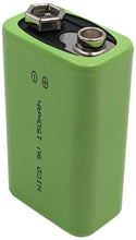 Load image into Gallery viewer, Rechargeable 9V Battery, 150 mAh, NiCd (Nickel Cadmium)
