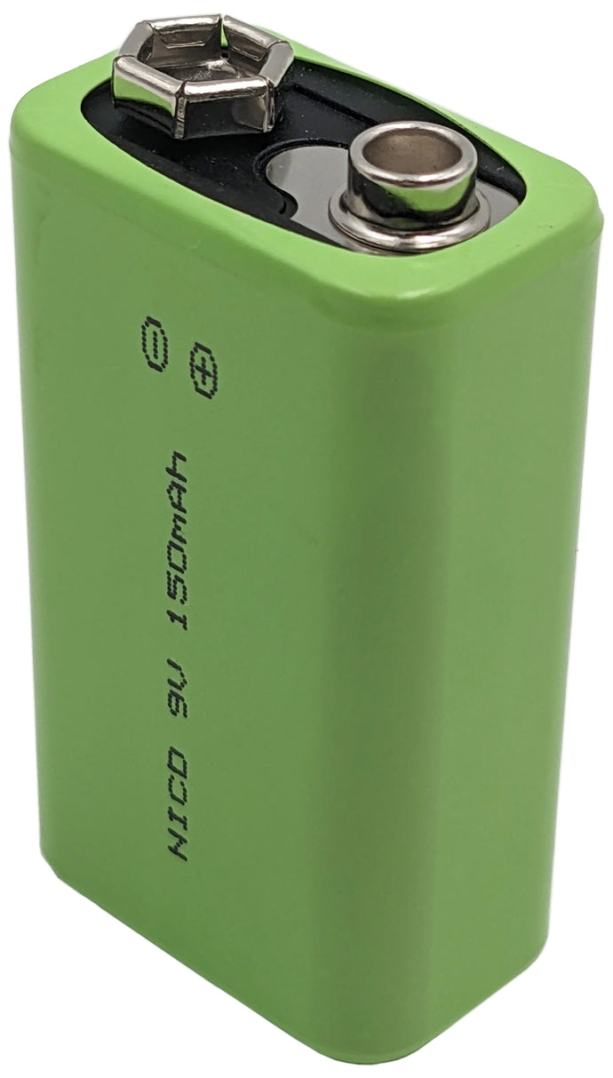 Rechargeable 9V Battery, 150 mAh, NiCd (Nickel Cadmium)