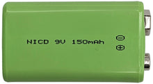 Load image into Gallery viewer, Rechargeable 9V Battery, 150 mAh, NiCd (Nickel Cadmium)
