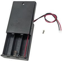 Load image into Gallery viewer, 3 AA Battery Holder with On/Off Switch, Wire Leads, and Cover
