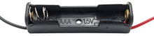 Load image into Gallery viewer, Single AAA Battery Holder with Wire Leads - Plastic, Color: Black, Size: 1.97&quot;×0.53&quot;×0.49&quot;
