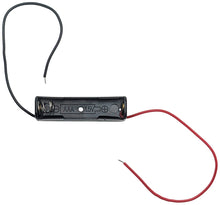 Load image into Gallery viewer, Single AAA Battery Holder with Wire Leads - Plastic, Color: Black, Size: 1.97&quot;×0.53&quot;×0.49&quot;
